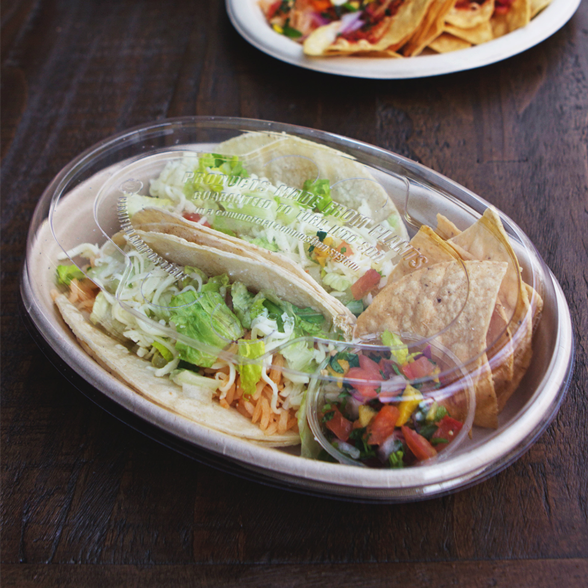 Compostable Lid for 24 oz Burrito Bowl | Clear PLA | 400/Case - World Centric