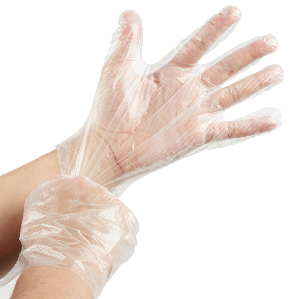 Disposable poly gloves for food handling | Translucent | one size | 10000/case - Wellcare
