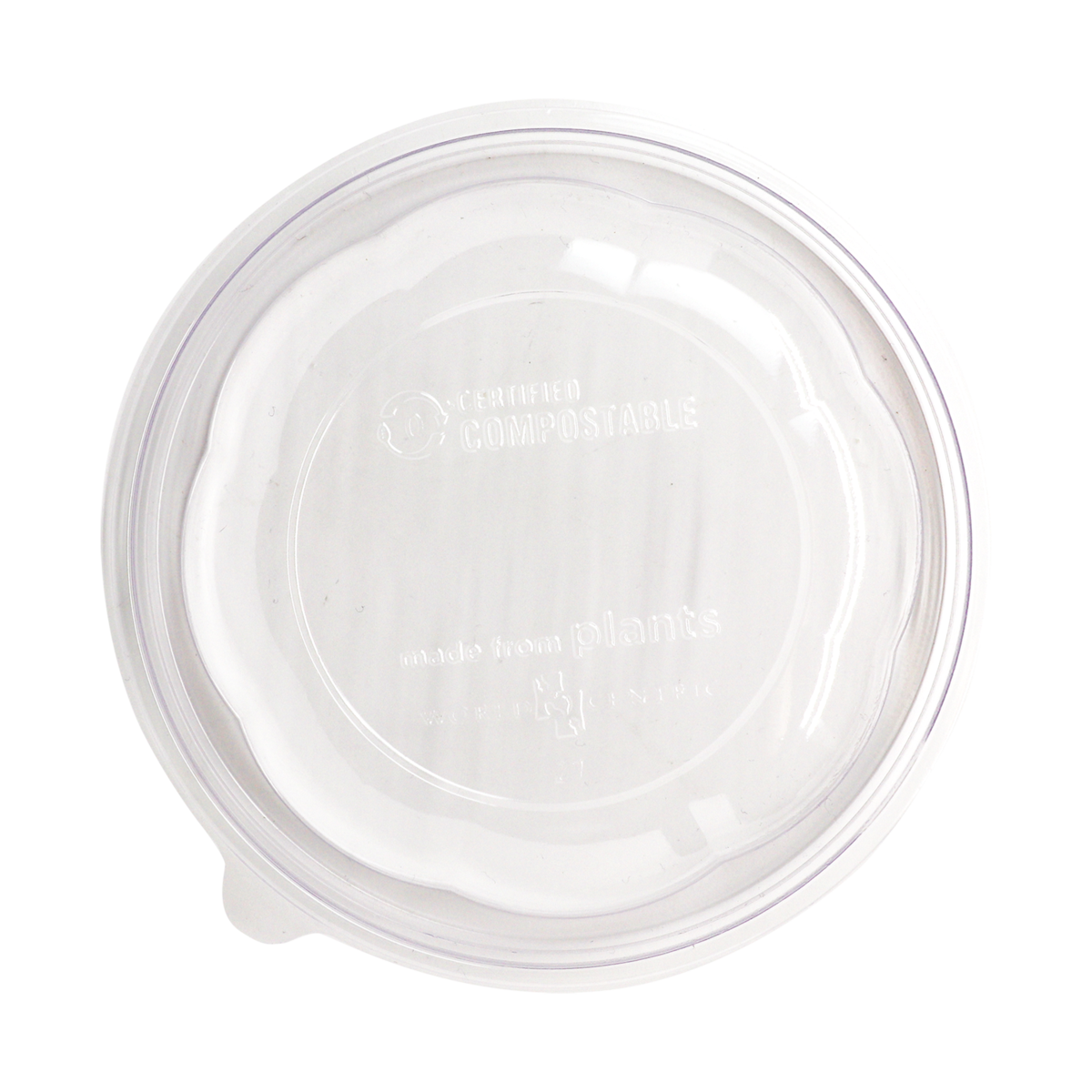 Dome Lid for 16 oz Salad Bowls | CLEAR PLA | 450/CASE - WORLD CENTRIC