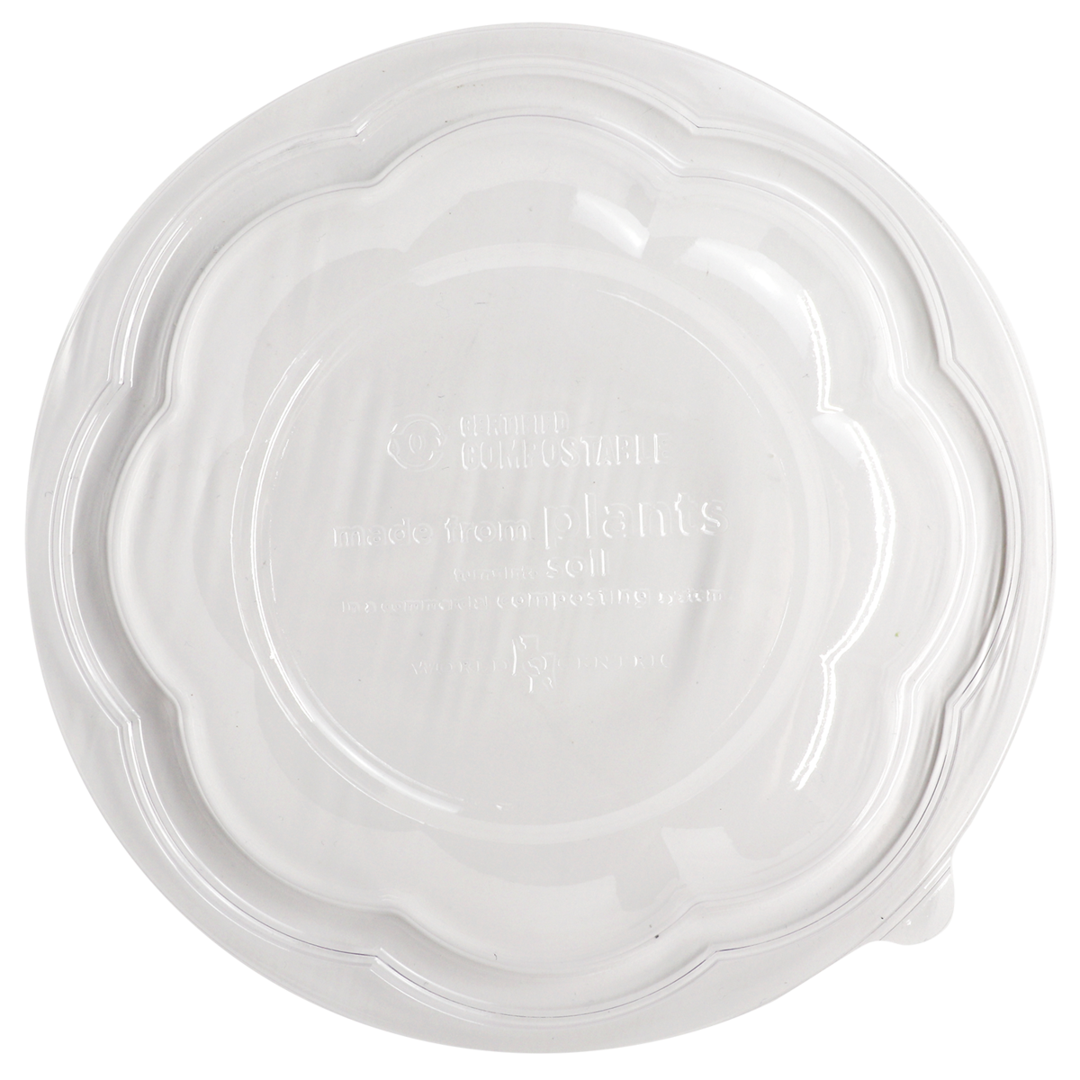 Dome Lid for 24-48 oz Salad Bowls | CLEAR PLA | 600/CASE - WORLD CENTRIC