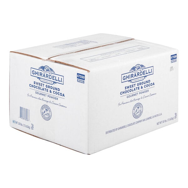 Ghirardelli 30 lb. Sweet Ground Chocolate & Cocoa Powder