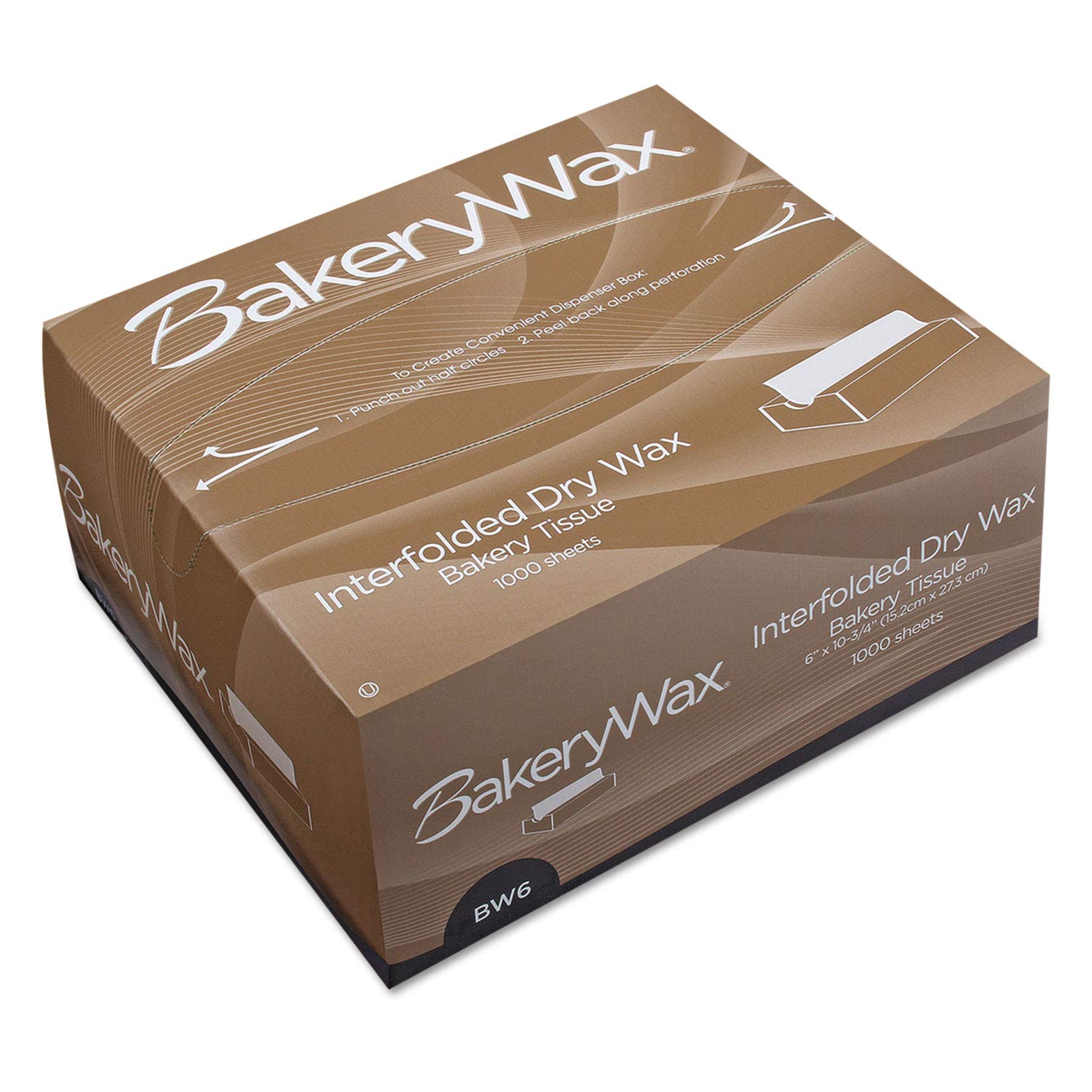 Interfolded Dry Wax Paper | 6" x 10-3/4" | White | 10000 ct - BakeryWax
