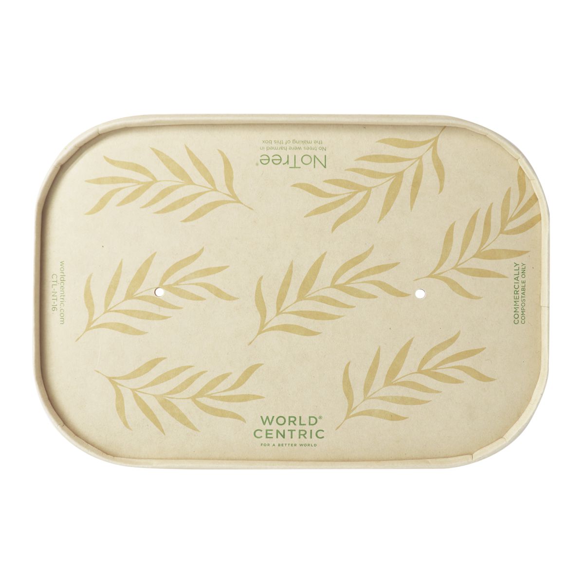 LID Paper - NoTree Rectangular Containers | 300/case - World Centric