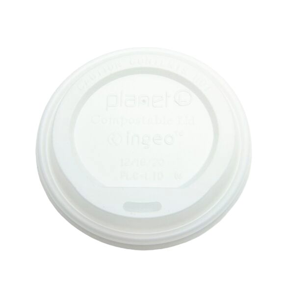 Lid for 10-20 oz Hot Cups | Compostable CPLA | 1000/case - Planet+