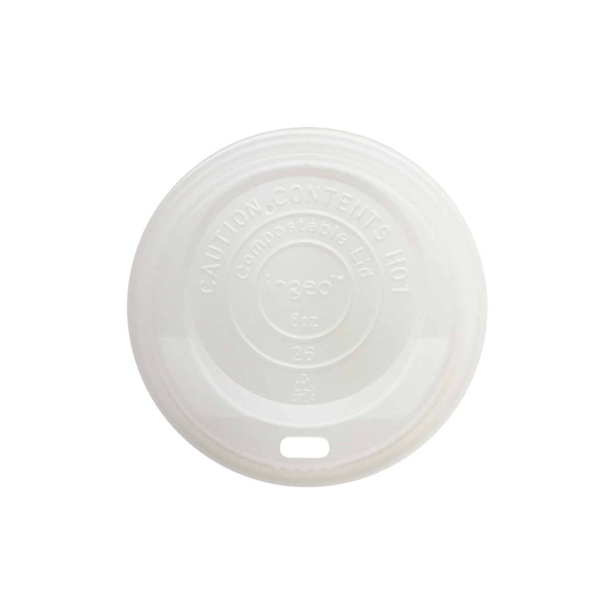 Lid for 8 oz Hot Cup | Compostable | CPLA | 1000/case - World Centric