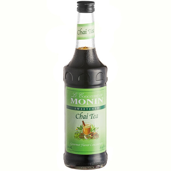 Monin Chai Tea Flavoring Syrup 750 ml Glass Bottle