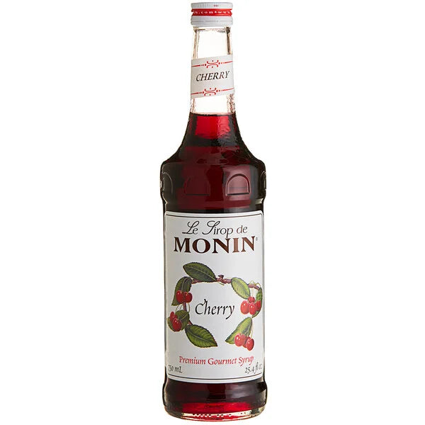 Monin Cherry Flavoring Syrup 750 ml Glass Bottle