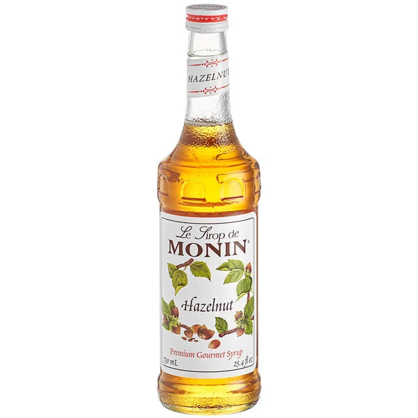Monin Hazelnut Flavoring Syrup 750 ml Glass Bottle
