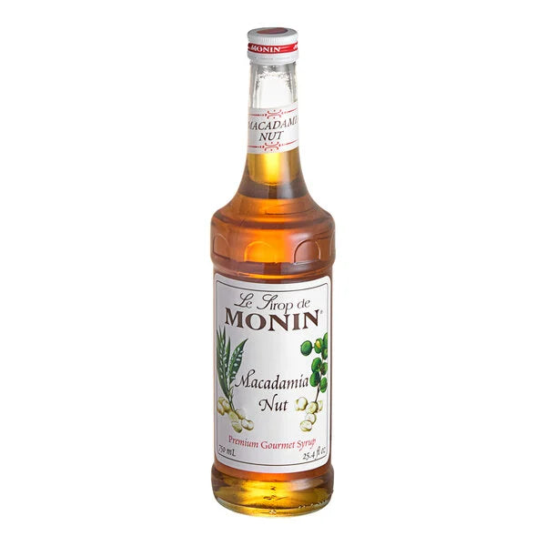Monin Macadamia Nut Flavoring Syrup 750 ml Glass Bottle