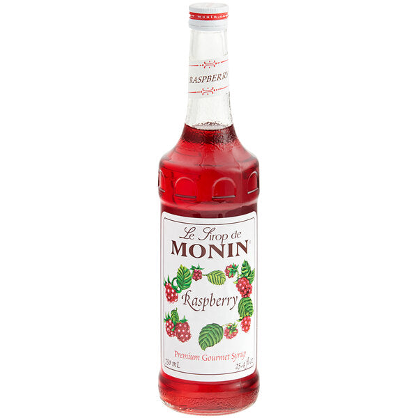 Monin Raspberry Flavoring Syrup 750 ml Glass Bottle