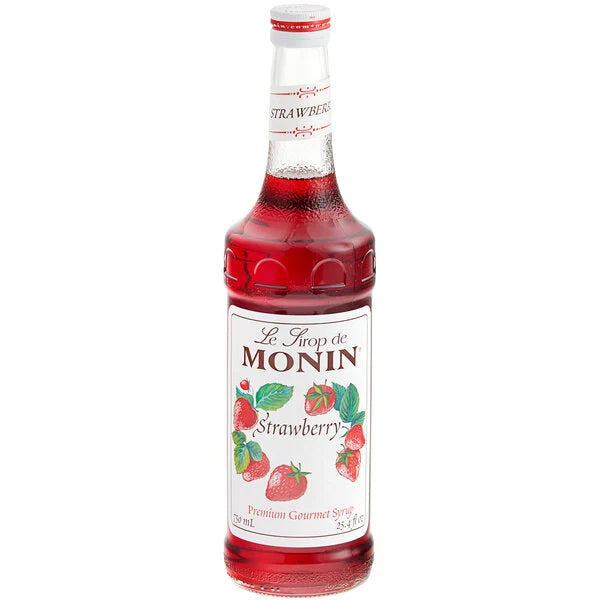 Monin Strawberry Flavoring Syrup 750 ml Glass Bottle