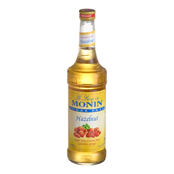 Monin Sugar Free Hazelnut Flavoring Syrup 750 ml Glass Bottle