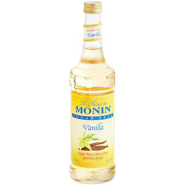 Monin Sugar Free Vanilla Flavoring Syrup 750 ml Glass Bottle