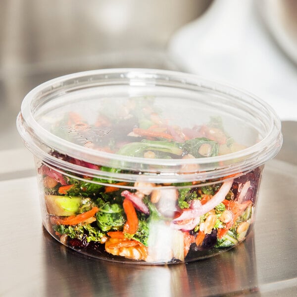 PET Clear Deli container 8 oz 500pcs/case - Wellcare