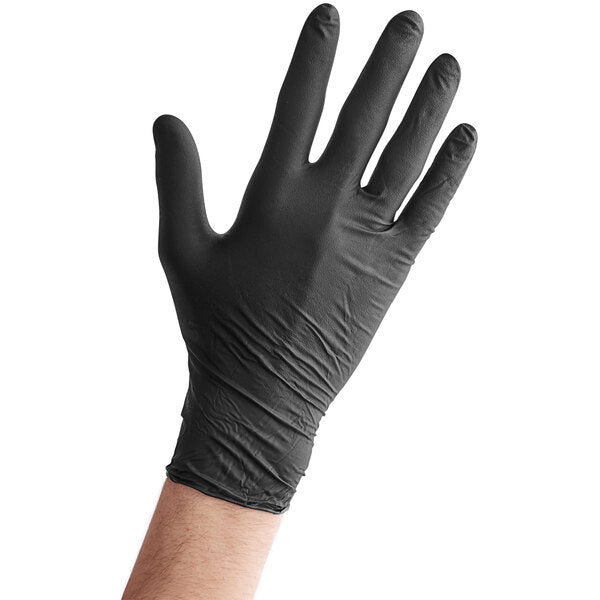 Powder Free Nitrile gloves for food handling | 5 mil | Black | Large | 1000/case - Wellcare